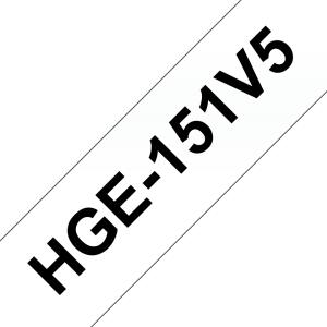Tape 24mm High Grade Labelling Black On Clear 8m (hge151v5)