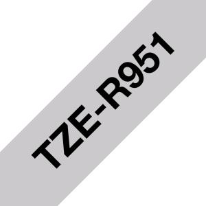 Tape Tzer951 24mm Black On Silver Satin Ribbon