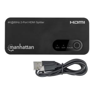 HDMI Splitter with Downscaling 2-Port 4K@60Hz
