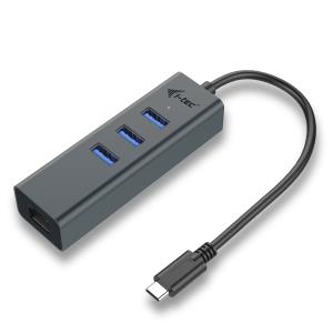 USB-c Metal Hub 3 + Glan 3 Port Hub + Ethernet Adapter