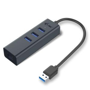 USB 3.0 Metal Hub + Glan Metal 3-port Hub With Glan Adap.