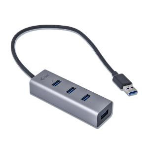 Metal Hub 4 Port USB 3.0 LED Grey