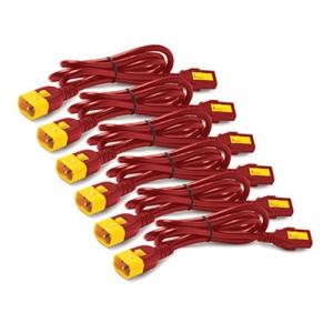 Power Cord Kit (6 ea)Locking C13 to C14 1.8m Red