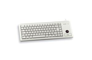 G84-4400 Compact Desktop Ultraflat - Keyboard with Trackball - Corded USB - Light Gray - UK
